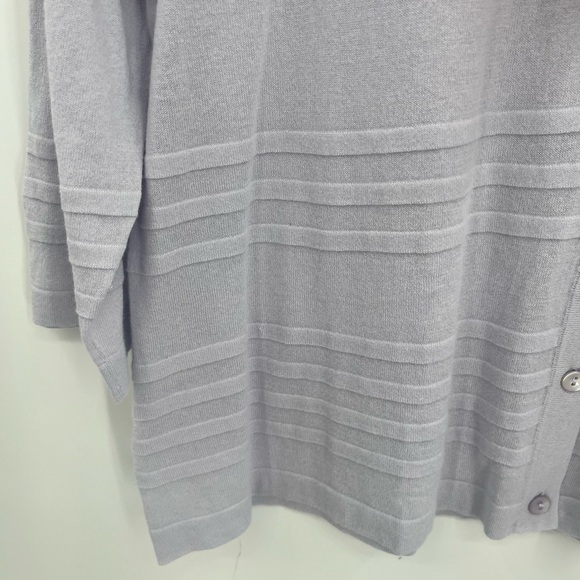 Pure Collection XL NWT 100% Cotton Light Purple Button Front Cardigan - Picture 2 of 11